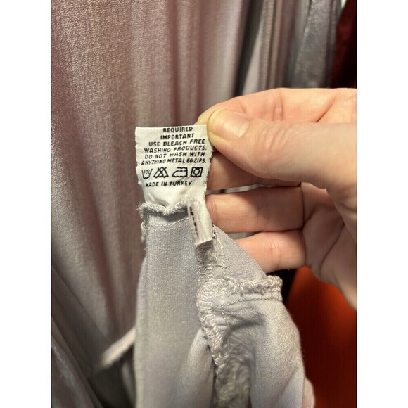 BHLDN Ghost Phoebe Wrap Maxi Dress Silver Grey Small Ruffled Hem Midaxi - Picture 7 of 12